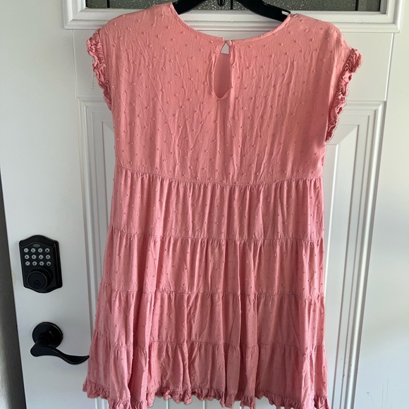 Pink Ruffled Womens Dress - Picture 4 of 5